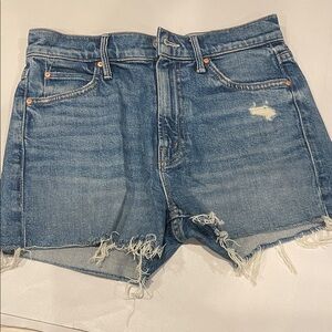 Mother The Dutchie Short Fry Jeans Size 24 Cowboys Don’t Cry Wash, shorts
